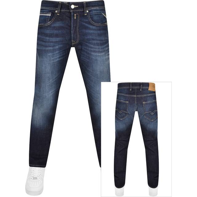 Replay Jeans Grover Straight-Fit, Mörkblå 007-6, 28W / 30L