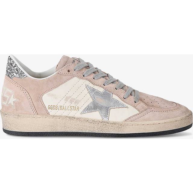 Golden Goose Suede Embellished Ball Star Sneakers - Nude - 38