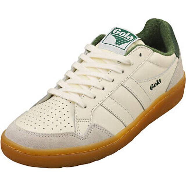 Gola eagle 86 womens casual trainers in off white green
