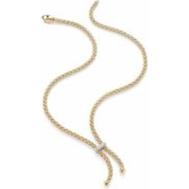 Fope Flex'it Solo 18ct Yellow Gold 0.22ct Diamond Lariat Necklace