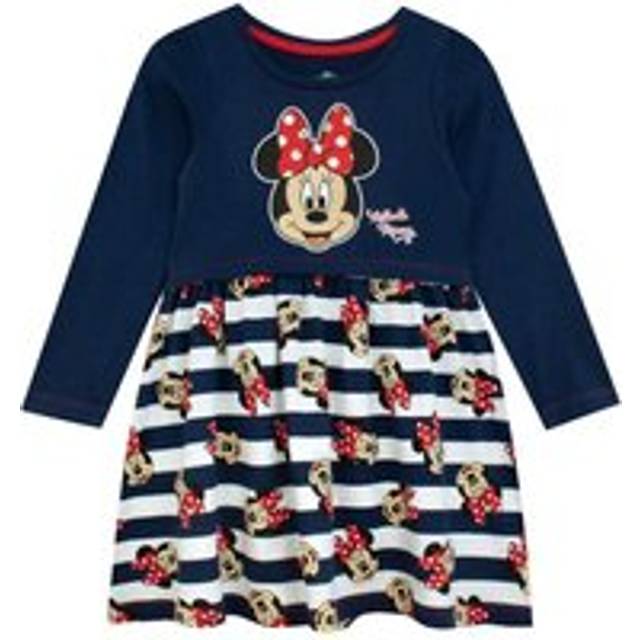 Minnie Mouse Long Sleeve Dress - Blue - 5-6 Years