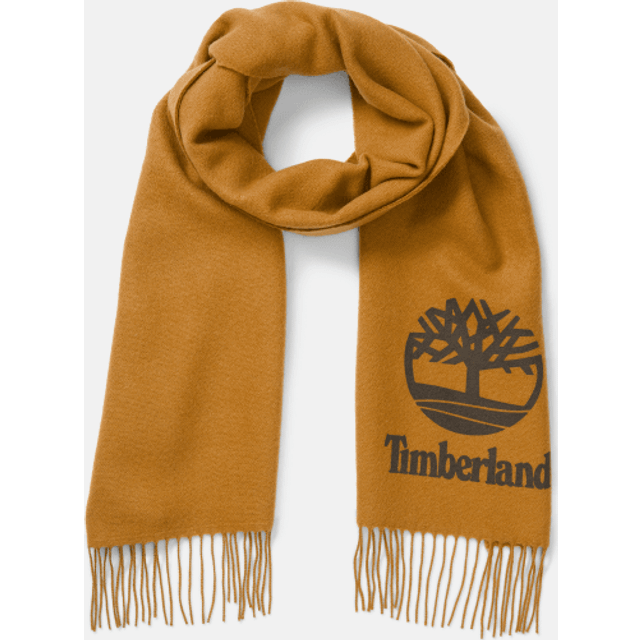 Timberland - Yarn Dye Scarf with Printed Logo - Scarf size S/M, orange