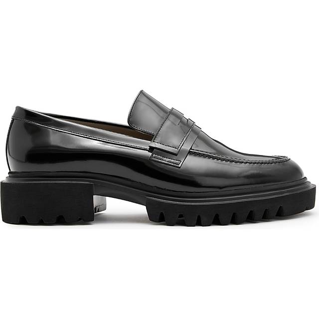 AllSaints Vinni Leather Chunky Loafers, Black Black