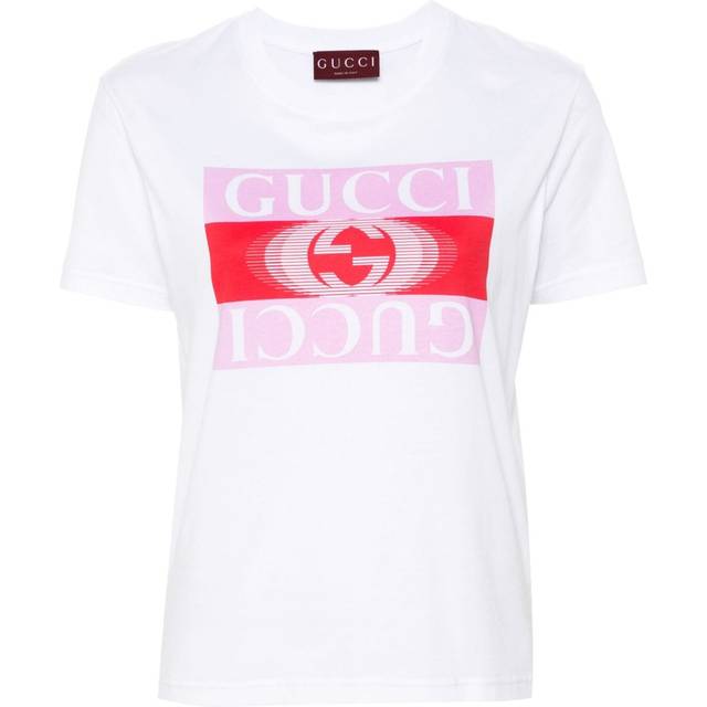 Gucci Womens Off White Mc Stripe-collar Slim-fit Cotton-piqu&#233; Polo Shirt Xs