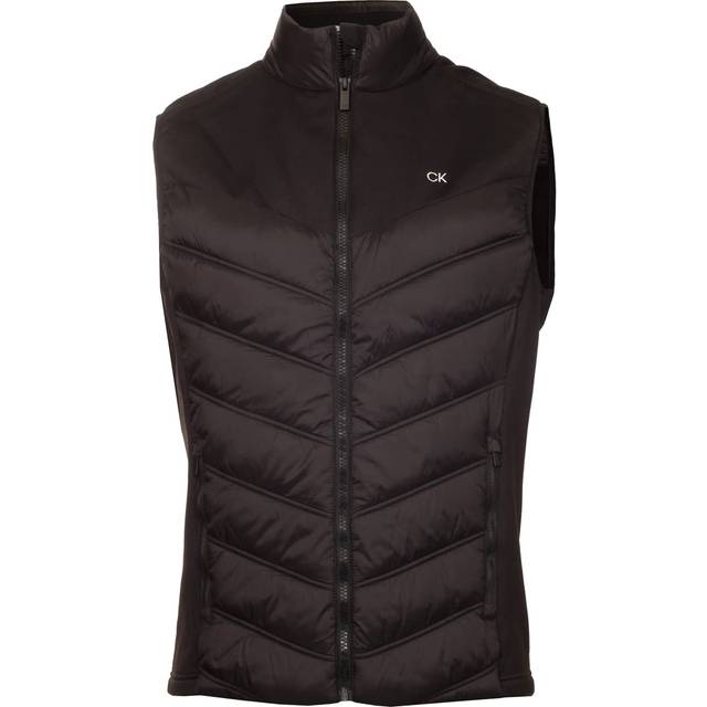 (L, Black) Calvin Klein Mens 2022 Performance Hybrid Wicking Golf Gilet