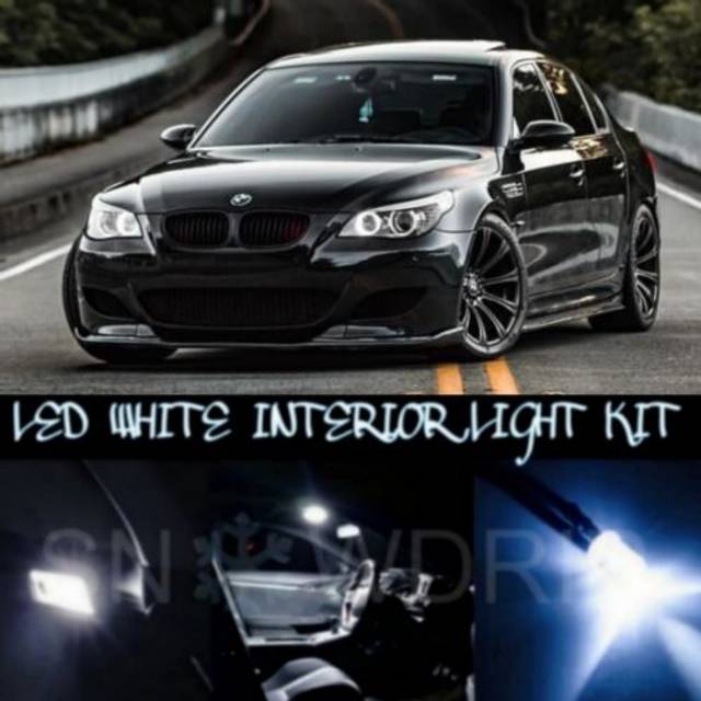 For bmw 5 series e60 e61 led xenon bright white interior light bulbs kit upgrade