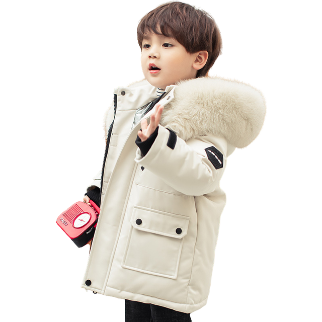 (Beige02, 2-3Years) Kids Boys Coats Duck down jacket Outwear Winter UK