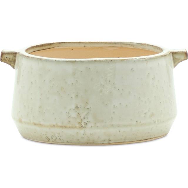 6 Gray Clay Round Pot Planter