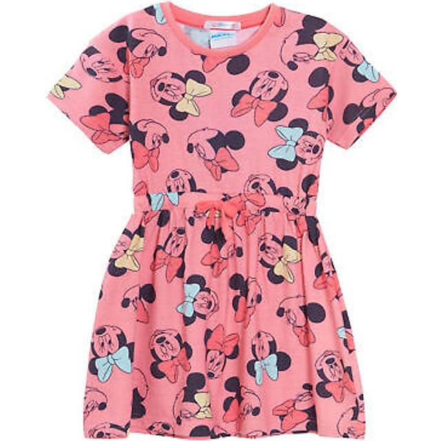 (7-8 Years) Minnie Mouse Dress Girls Sundress Disney Short Sleeved Cotton T-Shirt Dress