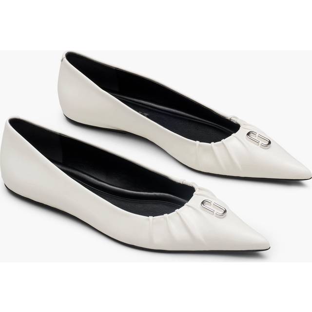 Marc Jacobs White 'The Ali' Ballerina Flats - 100 White - IT 38