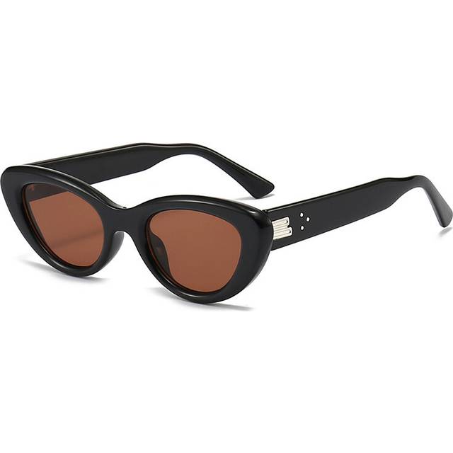 (StyleE) Cat Eye Retro Sunglasses Women Highend Dopamine Color System Small Face Frame