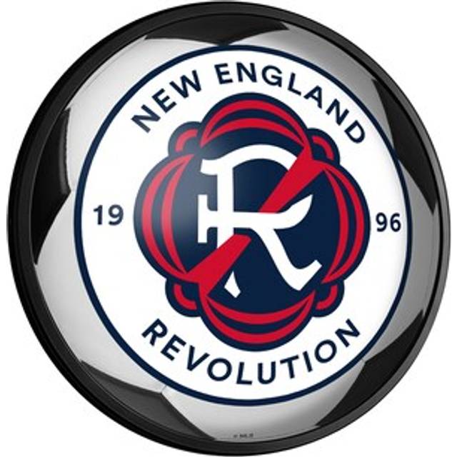 New England Revolution 18'' Round Slimline Illuminated Soccer Ball Wall Sign - No Size