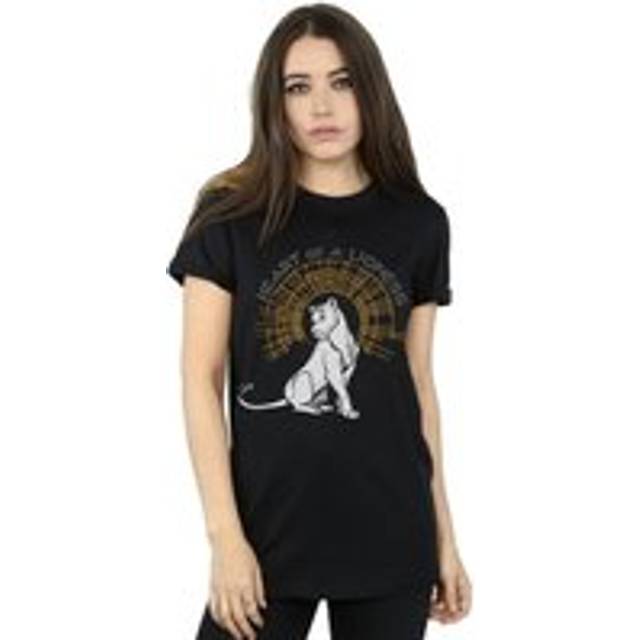 The Lion King Movie Heart Of A Lioness Cotton Boyfriend T-Shirt - Black - 4XL