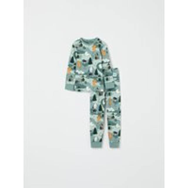 Moomin Print Kids Pyjamas - Green - 1-2y x 86/92