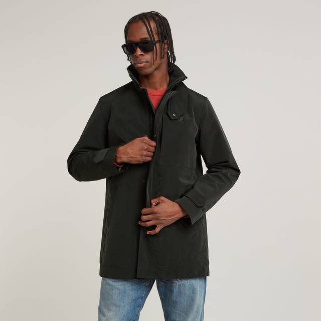 G-Star for man. D25378-C408-G766 Garber trench coat black (XXL), Casual, Recycled Polister, Sustainable