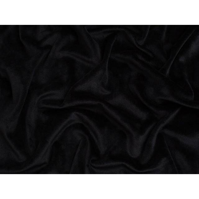 Minerva Core Range Super Soft Plush Fleece Fabric Black