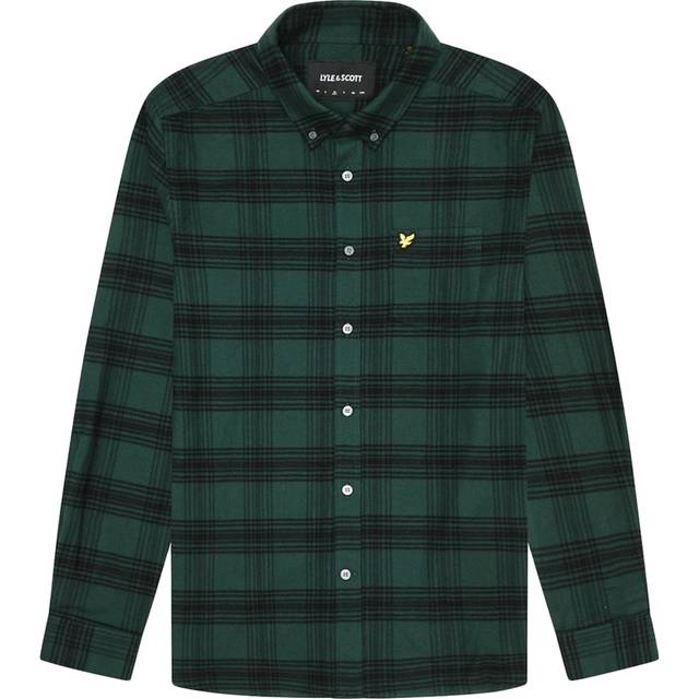 Lyle & Scott, Skjorta, Herr, 2Xl, Rutig Flanellskjorta - black (2XL)