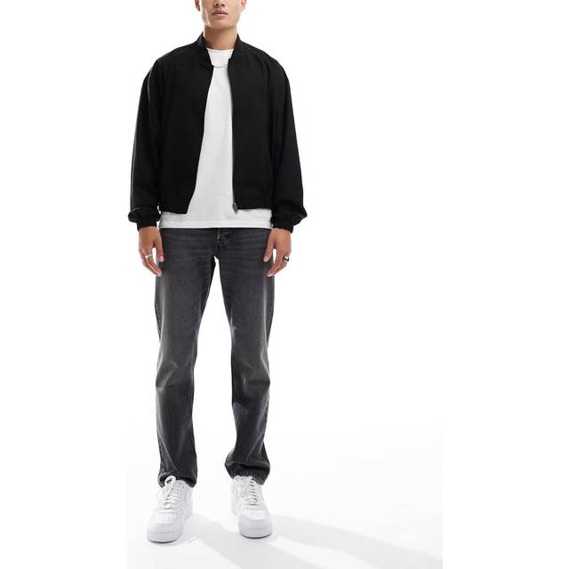 JACK & JONES Jeans för män, Svart denim, 30W x 34L