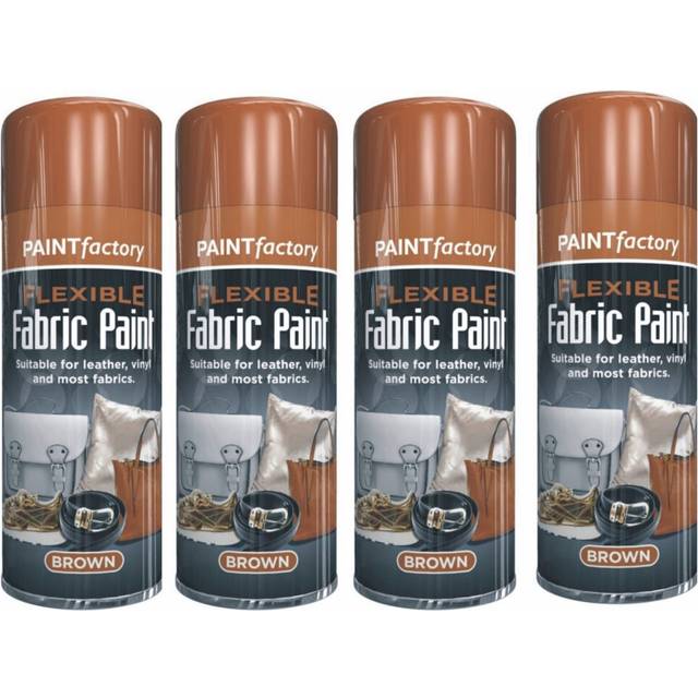 4 x 200ml Flexible Fabric Spray Paint Leather Vinyl Clothe Fast Drying