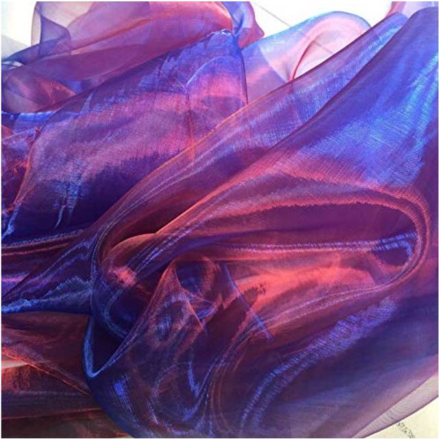 Two Tone Sheer Organza Fabric Voile for Curtain Weddings Decor 145/150cm Wide (TT 29) (1m)