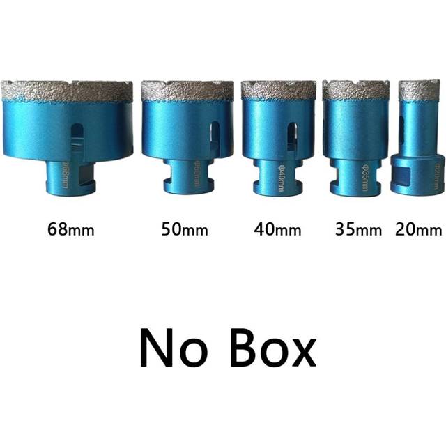 (5Pcs-No Box) 5 Pcs Dry Drill M14 Thread Brazing Hole Saw Set Porcelain Tiles Crowns Granite Marble vitrified tile Drill Bits Tools