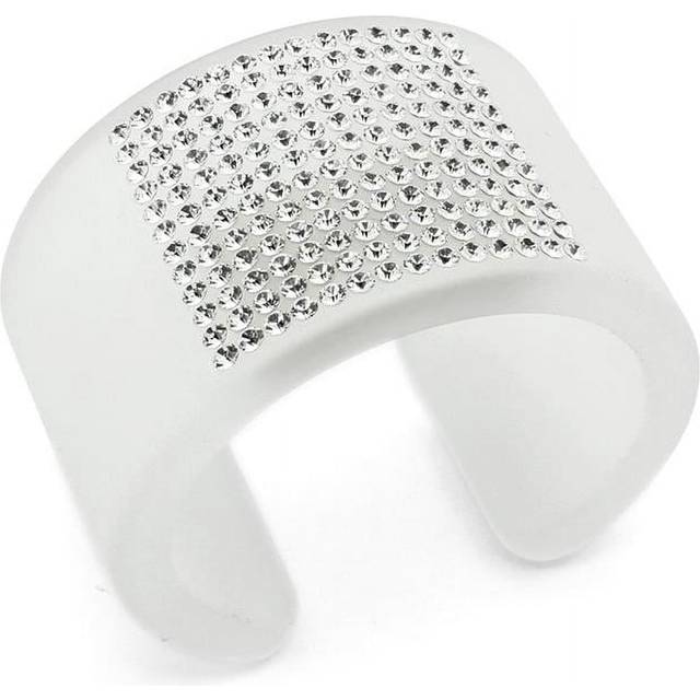 5.5 in. Resin Bangle with Top Grade Crystal, Clear