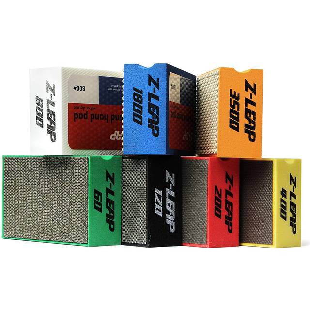 Z-LEAP Diamond Hand Polishing Pads Set for Granite Marble 7-Pcs Glass