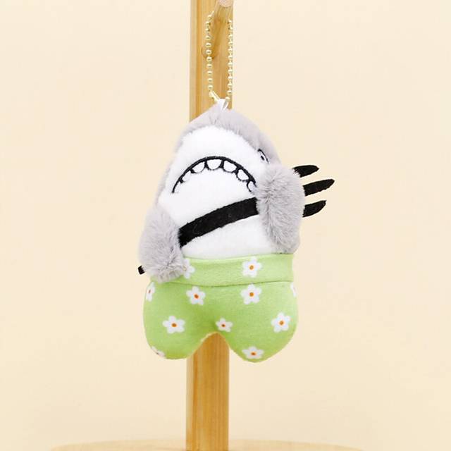 (SharkFork) Plush Shark Adorable Keychain Cute And Funny Fish Stuffed Animal Toy With Pp Cotton Filling