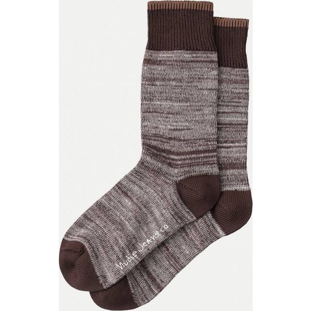 Nudie Jeans Rasmusson Multi Yarn Socks W Brown Women's Organic Socks One Size Sustainable Clothing (One Size)