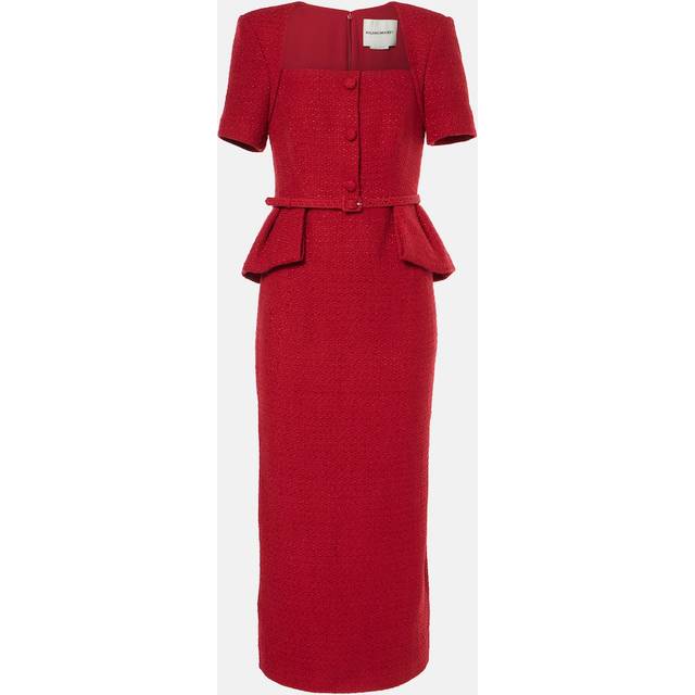 Roland Mouret Boucle midi dress - red (UK 4)