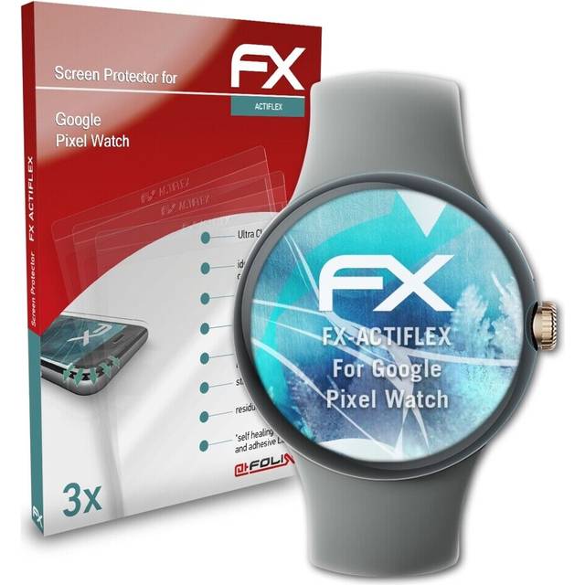 Atfolix 3x protective film for google pixel watch clear&flexible