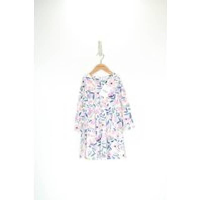 Kids Long Sleeved Dress - White - 3-4y x 104