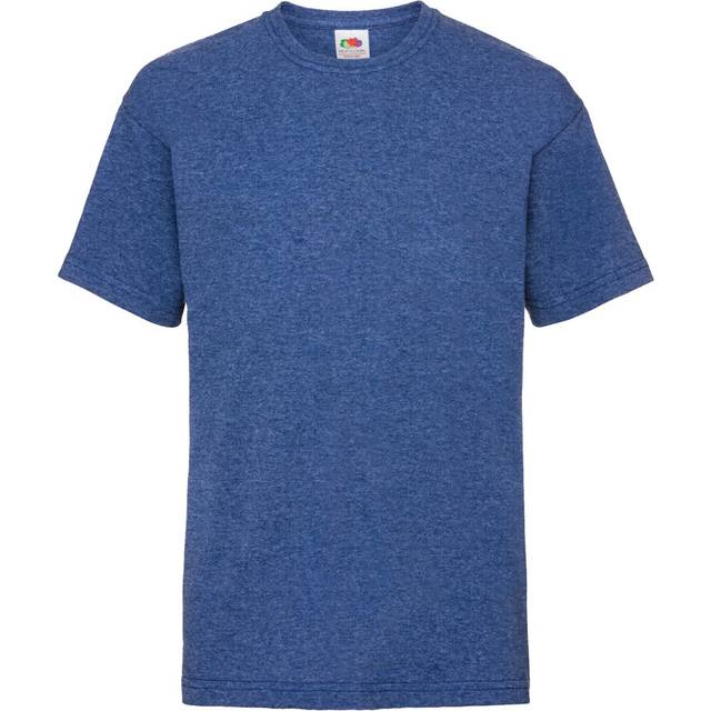 (12-13, Retro Heather Royal) Fruit Of The Loom Childrens/Kids Unisex Valueweight Short Sleeve T-Shirt