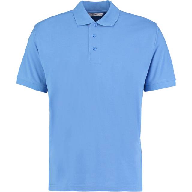(2XL, Mid Blue) Kustom Kit Mens Klassic Superwash Short Sleeve Polo Shirt
