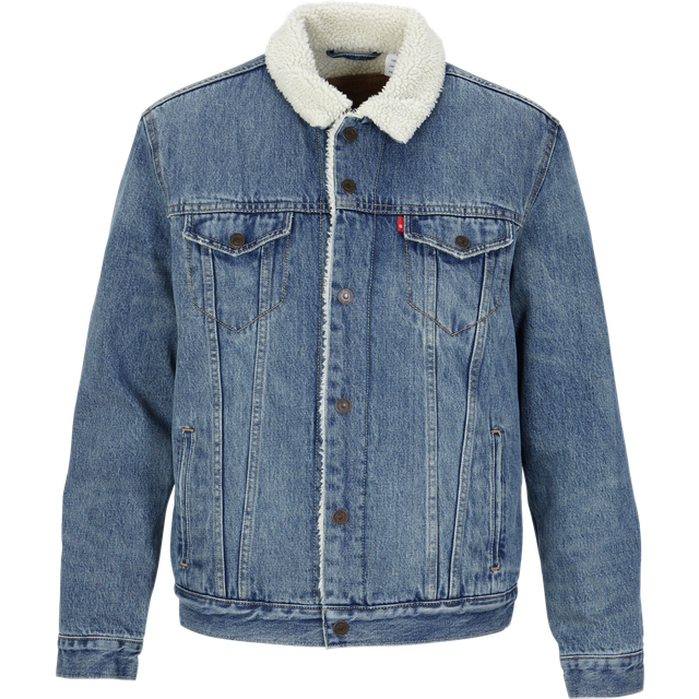 Denim Sherpa-Lined Jacket - Fable - M