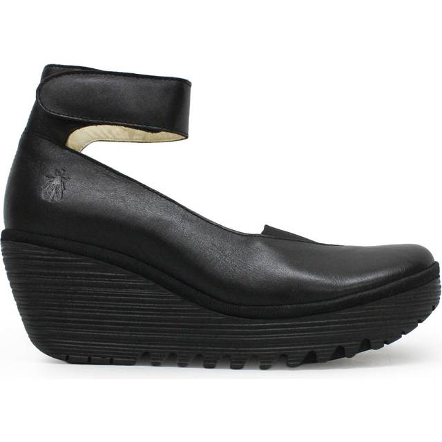 Fly London YOUS529FLY Dublin Leather Women's Comfort Black Shoes - Medium x UK 5