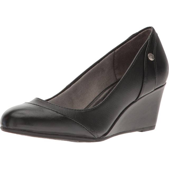 LifeStride Dreams Wedge Shoes (Black) Leather 9.5 M