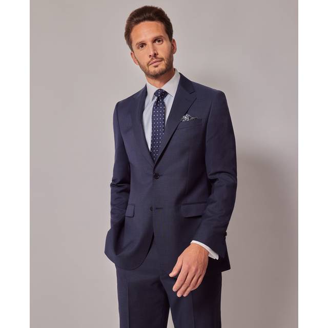 Hawes & Curtis Tailored Fit Navy Semi Plain 1913 Suit Jacket Size: 36 reg (EU 46)