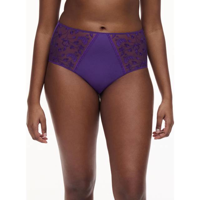 Chantelle Womens Philter High Waist Brief - Purple Polyamide - Size Medium