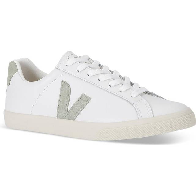 Veja Womens Grey/other Women&#39;s Esplar Logo-embroidered Leather Low-top Trainers Eur 38/5 Uk Women - GREY/OTHER