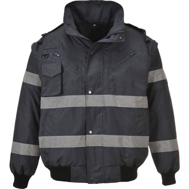 Portwest Iona 3 in 1 Bomber Jacket S435 Black S Colour: Black, Size: S