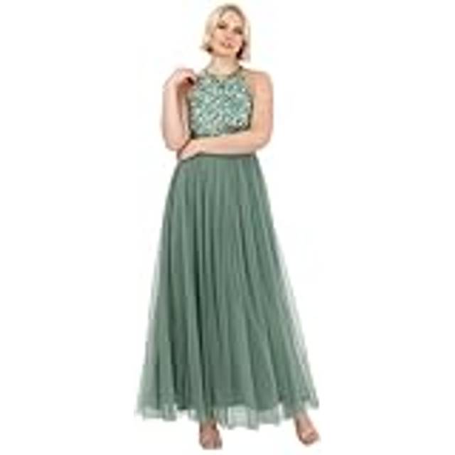 Maya Deluxe Halterneck Embellished Sequin Maxi Dress