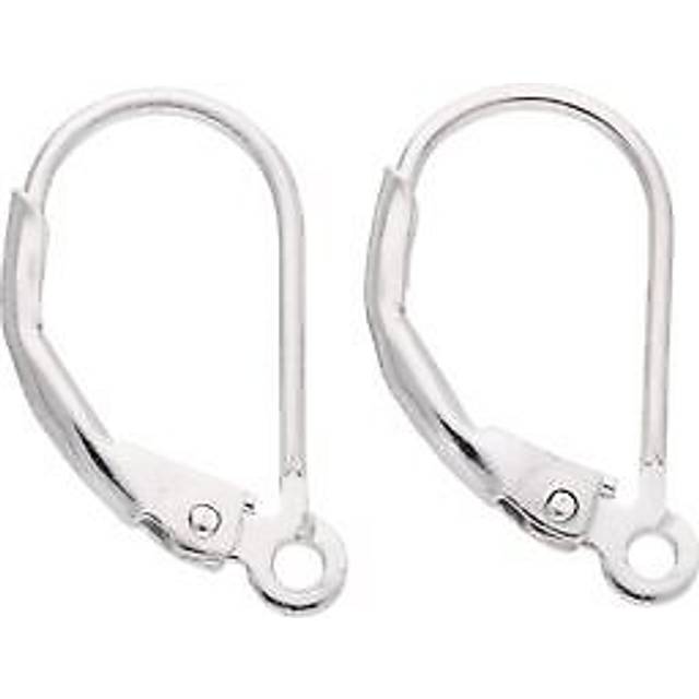 Pair of real 925 sterling silver leverback earring wires / attachments