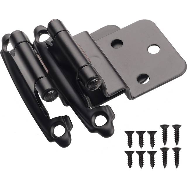 DecoBasics 38 Inset cabinet Hinges Black (25 Pair -50 Pcs) Offset Self