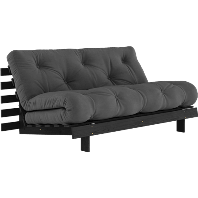 Karup Design Roots Bäddsoffa Med Roots Madrass 160x200 Mörkgrå/Svart Lackad - Mörkgrå, svartmålad