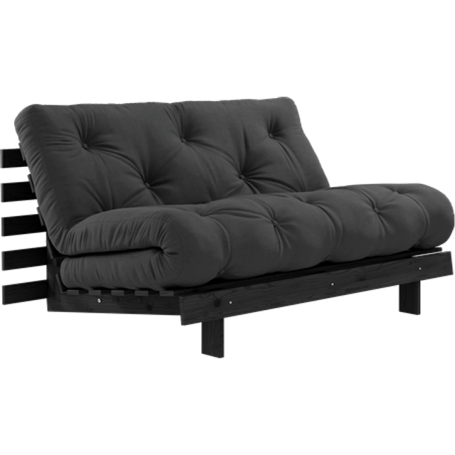 Karup Design Roots Bäddsoffa Med Roots Madrass 140x200 Mörkgrå/Svartlackerad - Mörkgrå, svartmålad