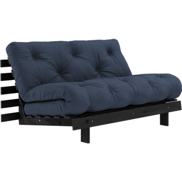 Karup Design Roots Bäddsoffa Med Roots Madrass 140x200 Marin/Svartlackerad - Marinblå, svartmålad
