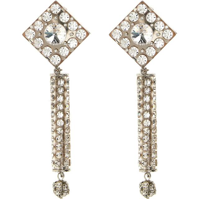 Alessandra Rich-Crystal Earrings Gioielli Silver-Donna - OS