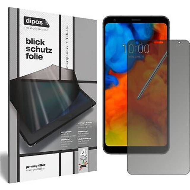 Screen protector for lg q8 (2018) privacy filter 4-way protection dipos