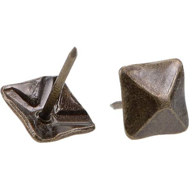 Upholstery Nails Tacks 12mm Square Head Antique Furniture Nails Pins Bronze Tone 10 Pcs